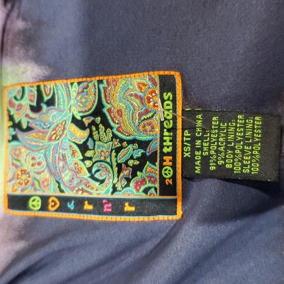 2OH purple marbled mid length button up blazer SHARP 💜 - Picture 11 of 11